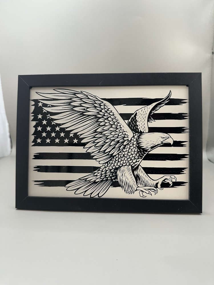 5x7 Framed Eagle on acrylic
