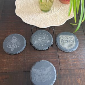 liberty laser etched coasters