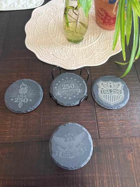 liberty laser etched coasters